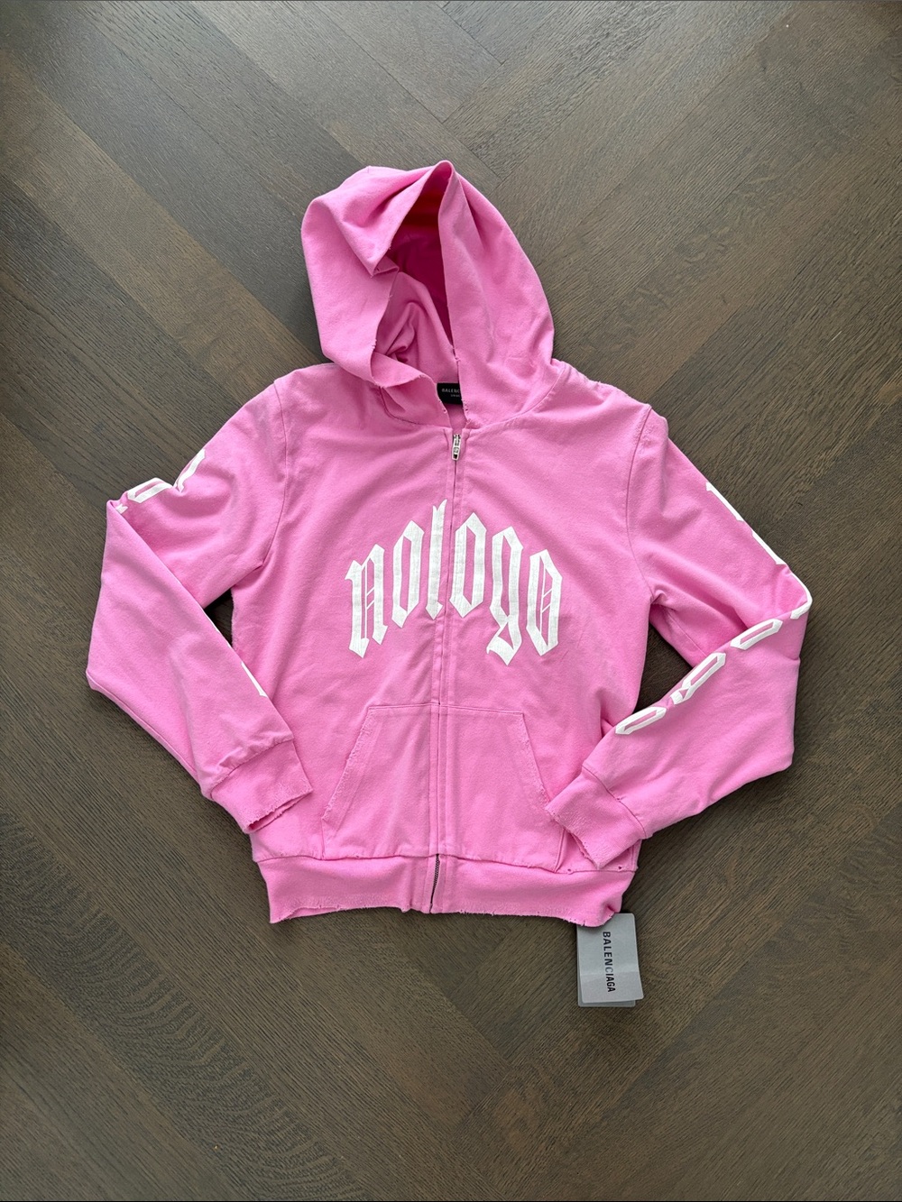 Balenciaga unisex no logo  pink hoodie. New with tags
